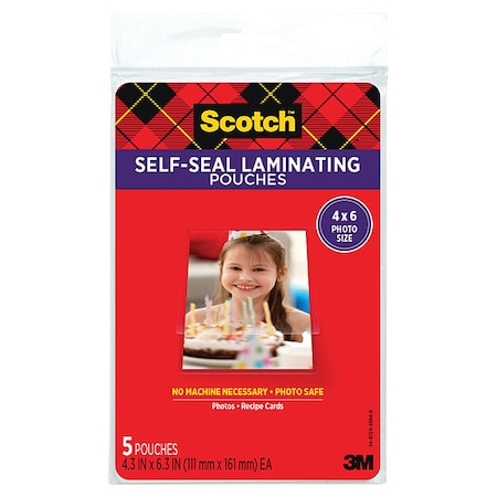 Scotch Pouch, Lam, 4"X6", Glossy, PK5 PL900G