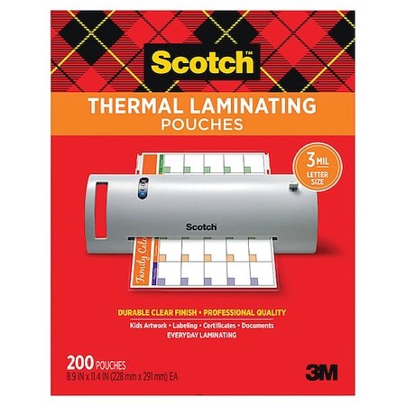 Scotch Pouch, Thermal, 3mm, Clear, PK200 TP3854-200