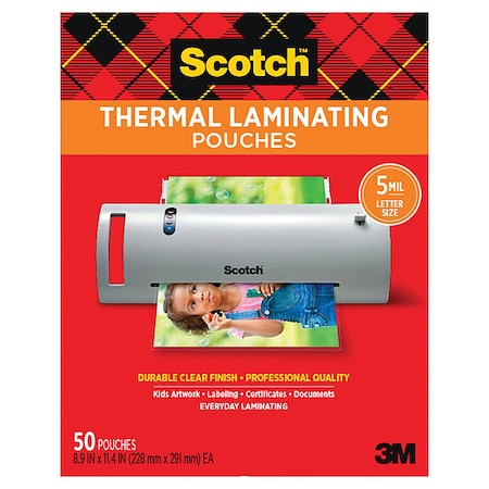 Scotch Pouch, Thermal Laminator, 5mm, PK50 TP585450