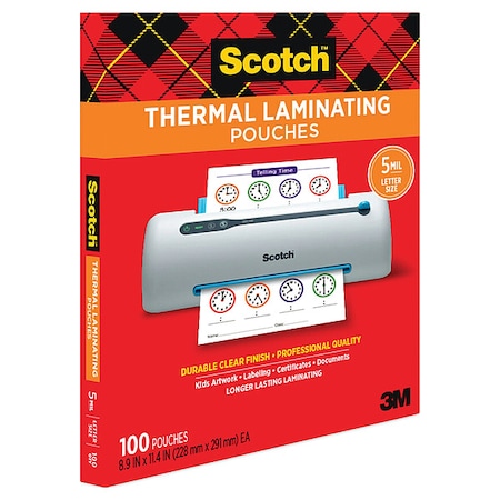 Scotch Pouch, Thermal Laminator, 5mm, PK100 TP5854-100