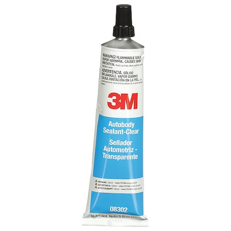 3M Autobody Sealant, Clear, 5 oz., PK6 08302