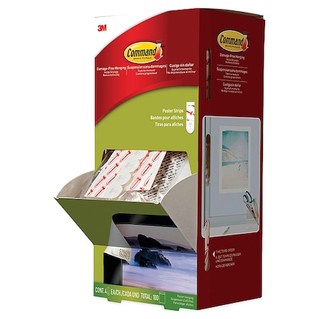 Command Poster Strip, White, PK100 17024CABPK