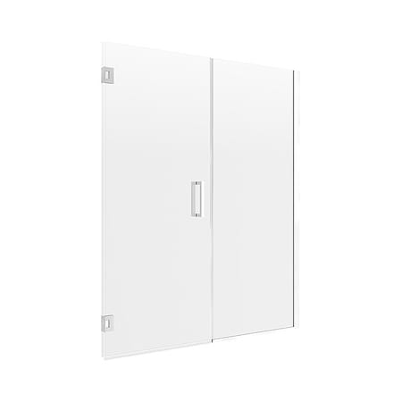 Fgi Shower Door, 60 in W, 74 in H, Glass MRHG6074-CL-SV