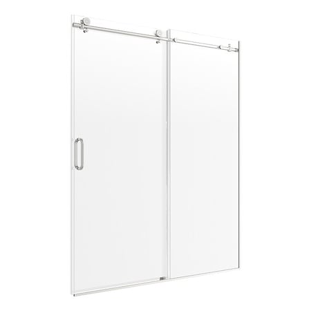 Fgi Shower Door, Aluminum, Nickel, 60"x76" Size MRRL6076-CL-BN