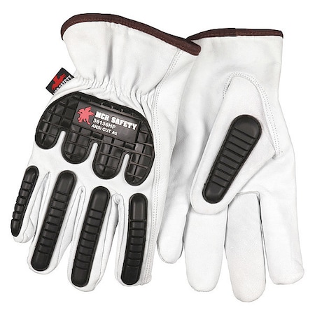 Mcr Safety Leather Gloves, Cut Level A5 , XL 12 PK 36136HPXL