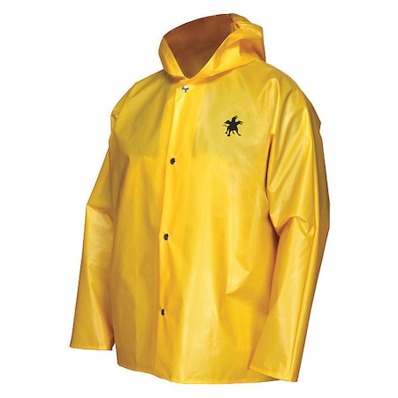Mcr Safety Rain Jacket, 4XL, Yellow, Unisex 560JHX4