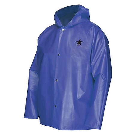 Mcr Safety Rain Jacket, Bound Seam, S, Blue, Unisex 563JHS