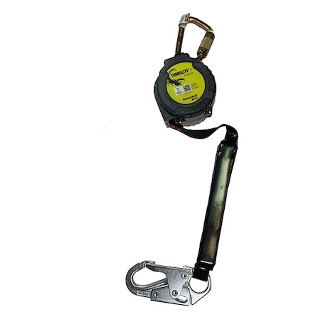Honeywell Miller TurboLite+ Scorpion Self-Retracting Personal Fall Limiter, 9 ft. Length, Rebar Hook, 1 Leg(s) MTL-OHS1-71/9FT