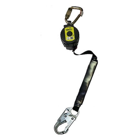 Honeywell Miller TurboLite+ Self-Retracting Personal Fall Limiter, 6 ft /11 ft Length, Carabiner, Stainless Steel MTL-OHW1-01/6FT