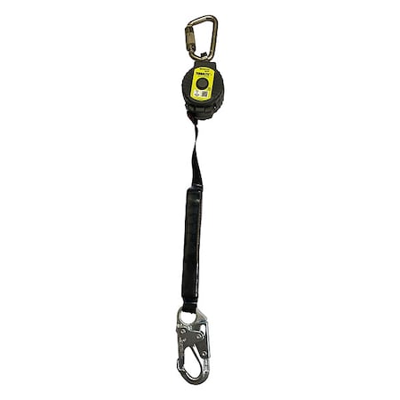 Honeywell Miller TurboLite+ Self-Retracting Personal Fall Limiter, 6 ft. Length, Snap Hook, Stainless Steel MTL-OHW1-12/6FT