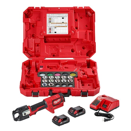 Milwaukee Tool M18™ FORCE LOGIC™ Cordless 600 MCM Crimper Kit with #8 - 350 MCM Al Dies 2679-350A