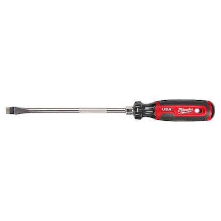 Milwaukee Tool 3/8 in. x 8 in. Slotted Cushion Grip Screwdriver (Made in USA) MT209