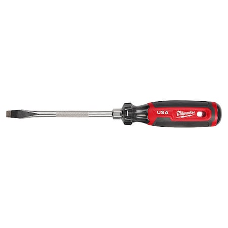 Milwaukee Tool 5/16 in. x 6 in. Slotted Cushion Grip Screwdriver (Made in USA) MT207