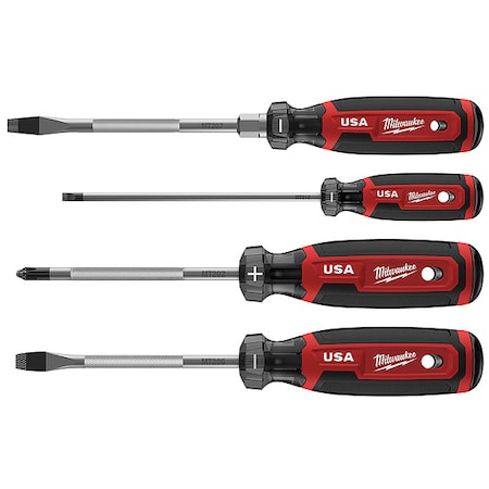 Milwaukee Tool 4 pc. Cushion Grip Screwdriver Kit (Made in USA) MT200-4