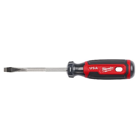 Milwaukee Tool 1/4 in. x 4 in. Slotted Cushion Grip Screwdriver (Made in USA) MT206