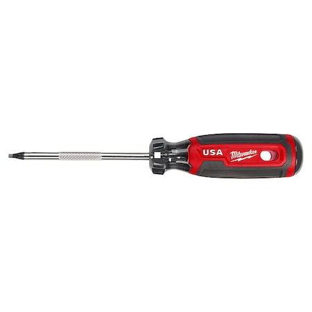 Milwaukee Tool 4 in. No 2 Square Cushion Grip Screwdriver (Made in USA) MT218