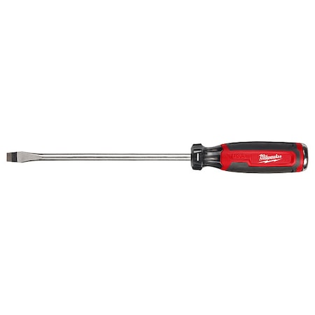 MILWAUKEE TOOL 3/8 in. x 8 in. Slotted Cushion Grip Demolition Screwdriver (Made in USA) MT210