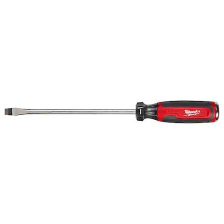 Milwaukee Tool 3/8 in. x 8 in. Slotted Cushion Grip Demolition Screwdriver (Made in USA) MT210
