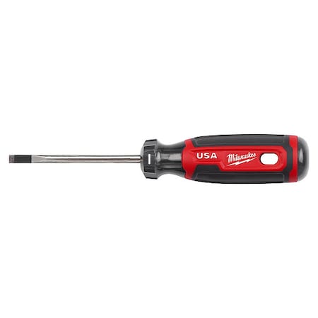 Milwaukee Tool 3/16 in. x 3 in. Cabinet Cushion Grip Screwdriver (Made in USA) MT211