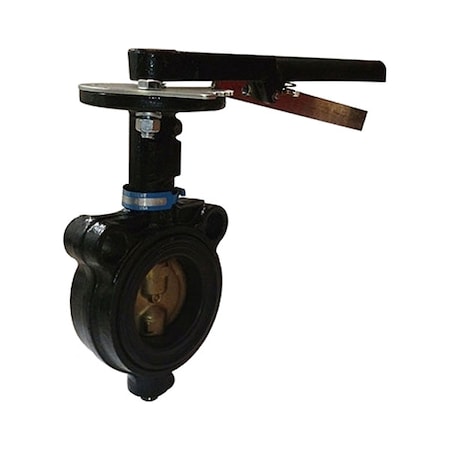 MILWAUKEE VALVE Butterfly Valve, Wafer, Pipe Size 5 In MW-233E 5