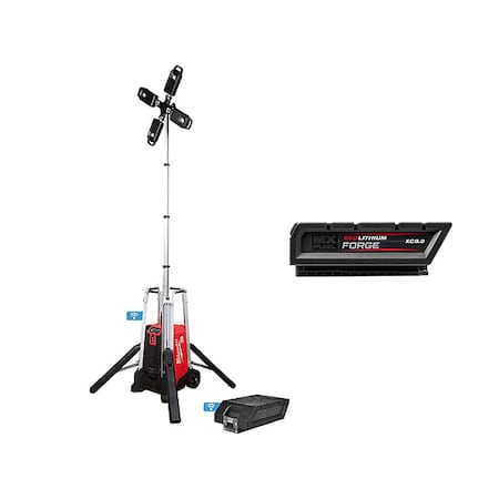 Milwaukee Tool MXF Tower Light + FORGE XC8.0 Battery MXF041-1XC, MXFXC608