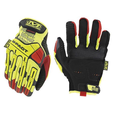 Mechanix Wear Hi-Viz M-Pact(R) D4-360 Hi-Vis Cut Resistant Impact Gloves, Synthetic Leather Palm, 11 SMP-X91-011