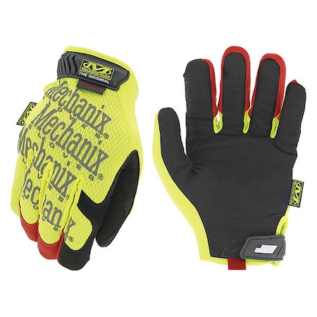 Mechanix Wear Hi-Viz Original(R) D4-360 Hi-Vis Cut Resistant Gloves, Synthetic Leather Palm, 11 SMG-X91-011