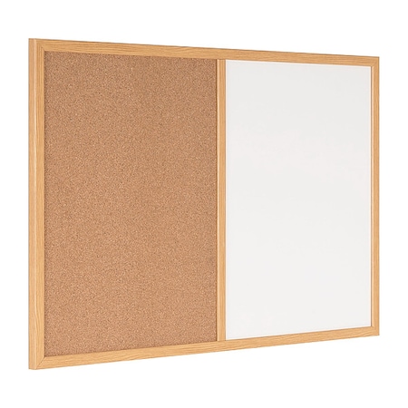 Mastervision MasterVision Maya Series Combo Whiteboard/Cork Board, Wall Mount, 24"x36", Wood Frame MX071212319