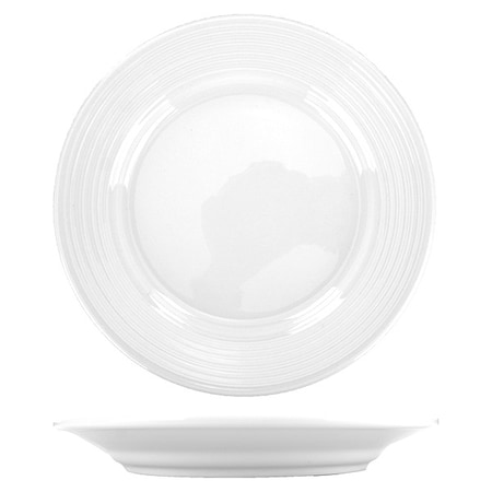 Iti Plate, 10 5/8" Dia, Bright White, PK12 MZ-16