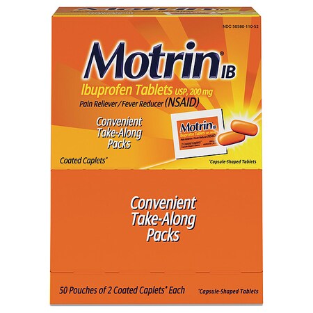 Motrin Ib Ibuprofen Tablets, Two-Pack, PK50 48152