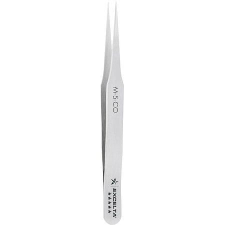 Excelta Tweezers, Cobalt, 3 1/8" L, Straight, Point M-5-CO