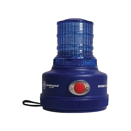 Railhead Gear Warning Light, Blue, LED, 2 D Batteries M100B-LED