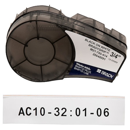 Brady BradyGrip Print-on Hook Labels for Brady M210 and M211, 3/4inW M21-750-414
