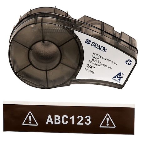 Brady Brown All Weather Vinyl Labels for Brady M210 and M211, 0.75in M21-750-595-BR