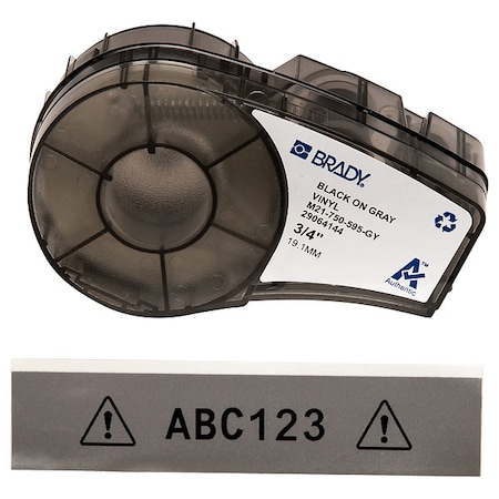 Brady Gray All Weather Vinyl Labels for Brady M210 and M211, 0.75in M21-750-595-GY