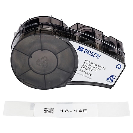 Brady Aggressive Adhesive Multi-Purpose Nylon Labels for Brady M210 and M211, 0.75inx2in M21-137-499
