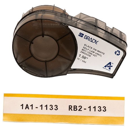 Brady Self-Laminating Vinyl Wrap Around Labels for Brady M210 and M211, 1.5in M21-1500-427