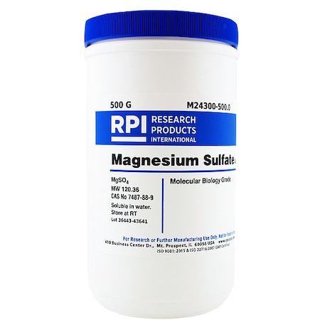 Rpi Magnesium Sulfate, Anhydrous, 500g M24300-500.0