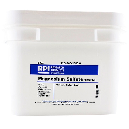 Rpi Magnesium Sulfate, Anhydrous, 5kg M24300-5000.0