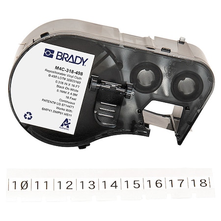 Brady Label/RibbonCartridge, White, Semi-Gloss M4C-318-498