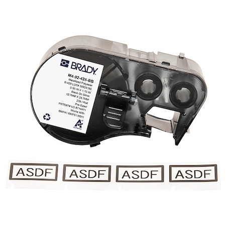 Brady Label/RibbonCartridge, Gray, Matte, 1/2inW M4-92-428-BB