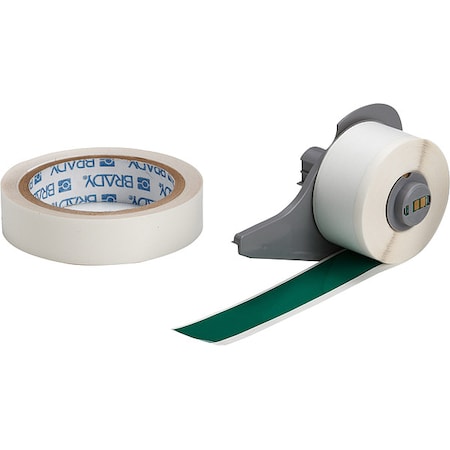 Brady ContinuousLabelStock, Green, Gloss, 1inW M7-1000-483-GN-KT