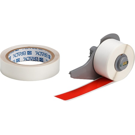 Brady ContinuousLabelStock, Red, Gloss, 1inW M7-1000-483-RD-KT