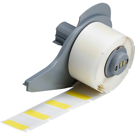 Brady Wraparound Label, Yellow, Vinyl, 1 in W M7-19-427-YL