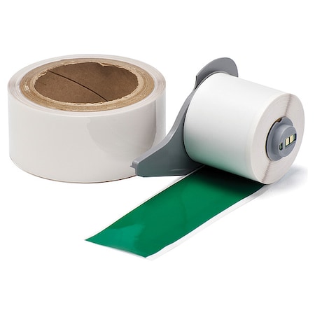 Brady ContinuousLabelStock, Green, Gloss, 2inW M7-2000-483-GN-KT