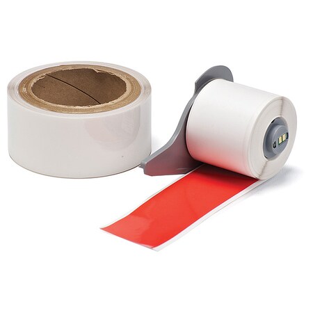 Brady ContinuousLabelStock, Red, Gloss, 2inW M7-2000-483-RD-KT