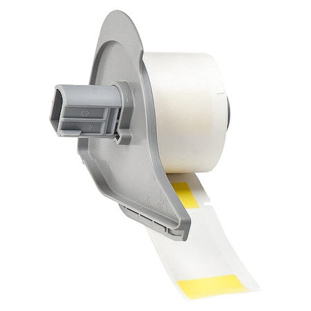 Brady Wraparound Label, Yellow, Vinyl, 1 in W M7-21-427-YL