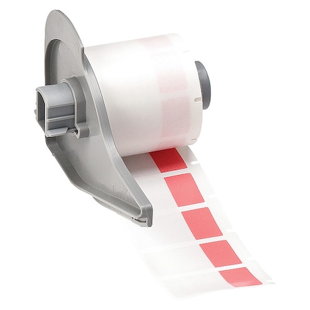 Brady Wraparound Label, Red, Vinyl, 3/4 in W M7-30-427-RD