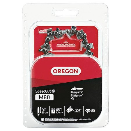 Oregon SpeedCut Chain, 20", 80 Drive Links M80