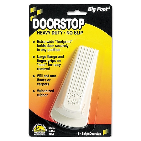 Master Caster Doorstop, Nonslip Rubber, Beige 00900
